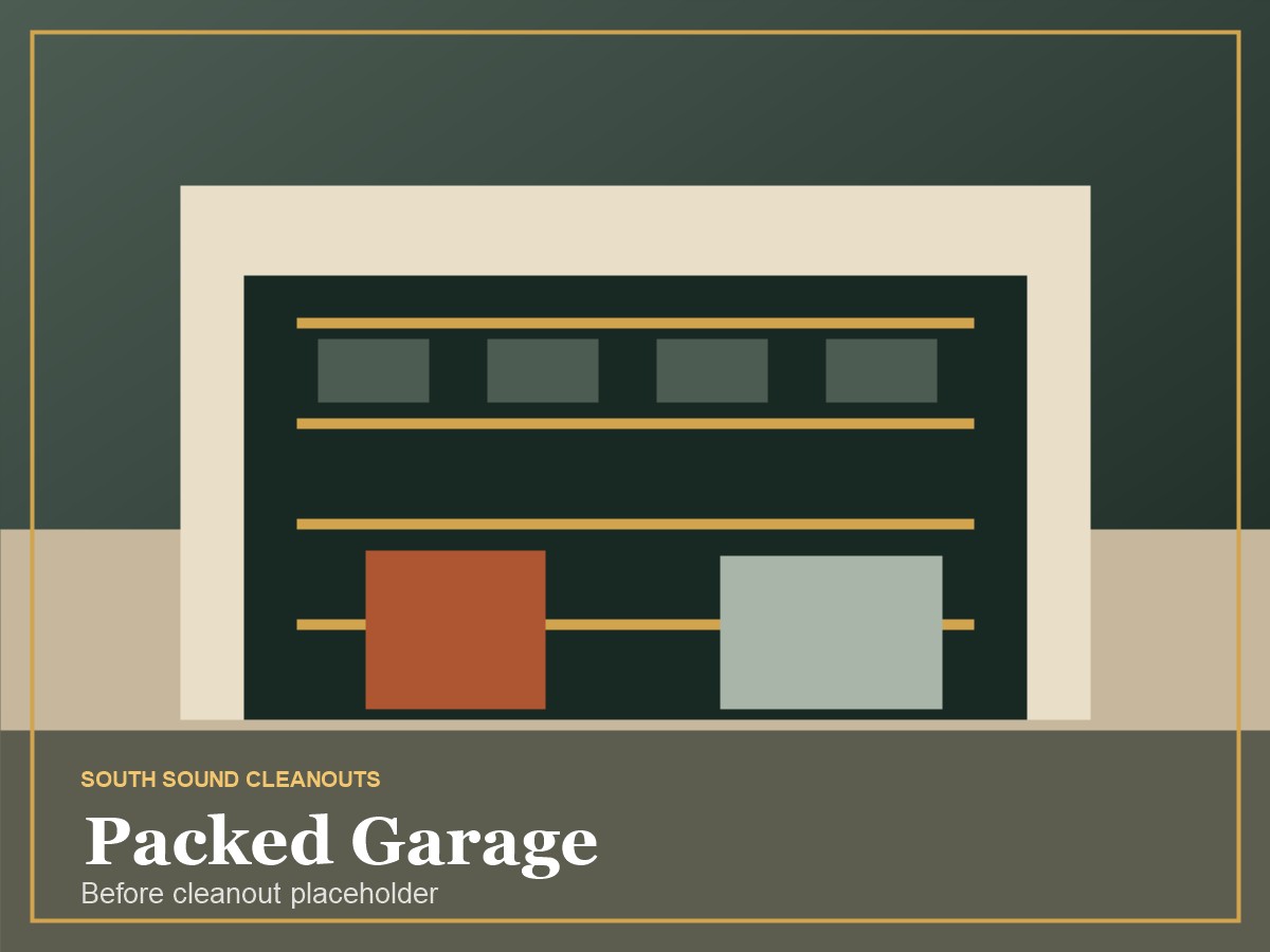 Garage full of tools before cleanout